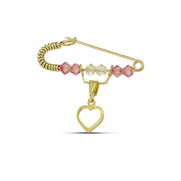 Χρυσή παραμάνα Κ14 για κορίτσι με καρδιά